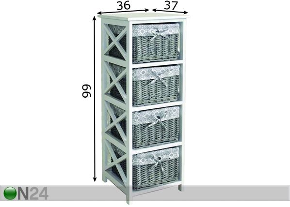 Laatikosto SAFFRAMI -4 mitat