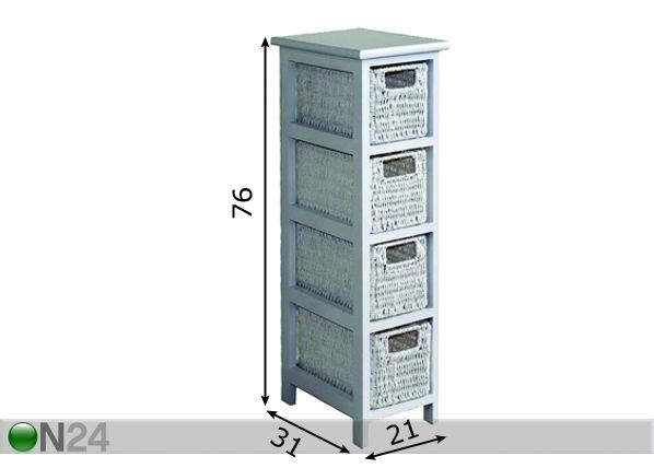 Laatikosto SEBU -4 mitat