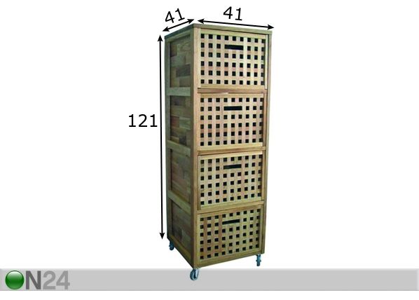 Laatikosto WALNUT- 54 mitat