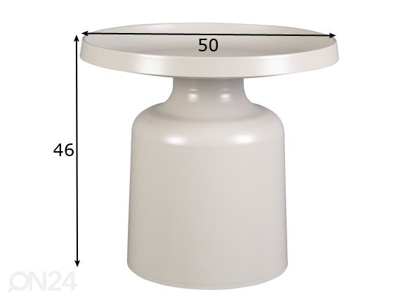 Lamppupöytä Wilma-2 Ø 50 cm mitat