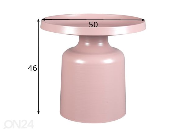 Lamppupöytä Wilma-2 Ø 50 cm mitat