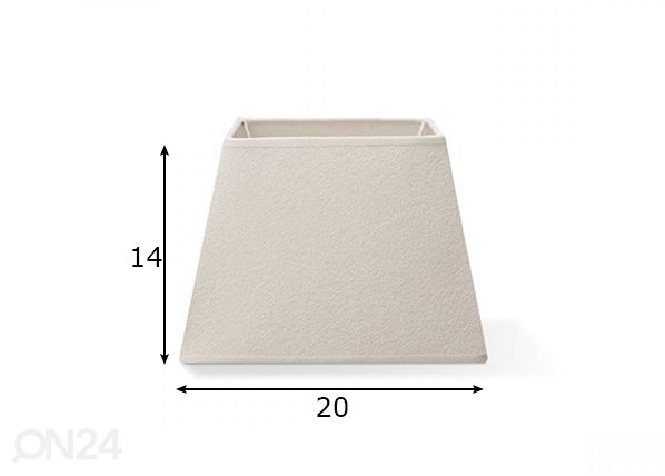 Lampun varjostin Melrose 20x20xh14 cm mitat
