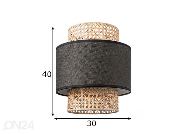 Lampunvarjostin Cane mitat