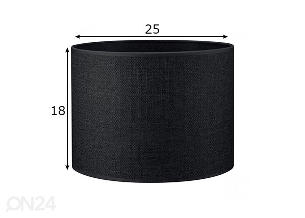 Lampunvarjostin Canvas ⌀25xh18 cm mitat