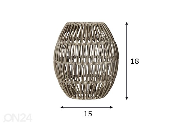 Lampunvarjostin Linde 15 cm mitat