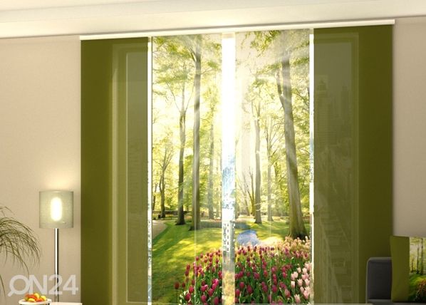 Läpinäkyvä paneeliverho Park Tulip 240x240 cm