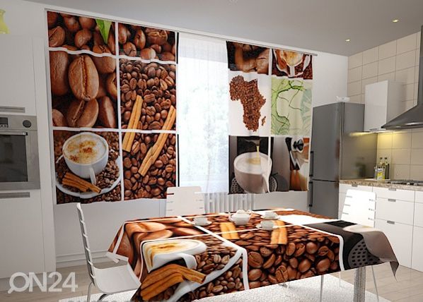 Läpinäkyvä verho COFFEE AFRICA 200x120 cm