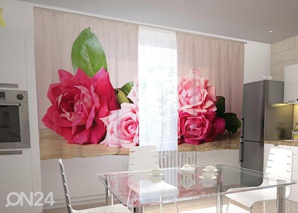 Läpinäkyvä verho GARDEN ROSES 200x120 cm