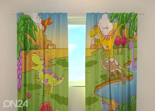 Läpinäkyvä verho LITTLE DINOSAURUS 240x220 cm