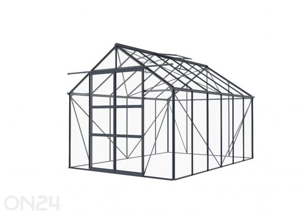 Lasikasvihuone Elegant 8,94 m², harmaa