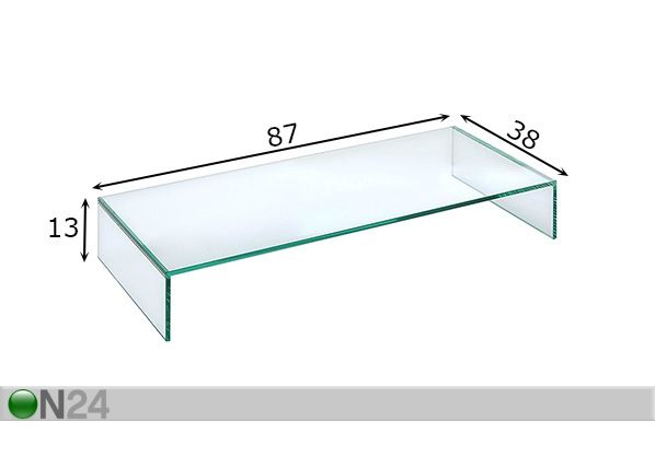 Lasinen tv-taso mitat