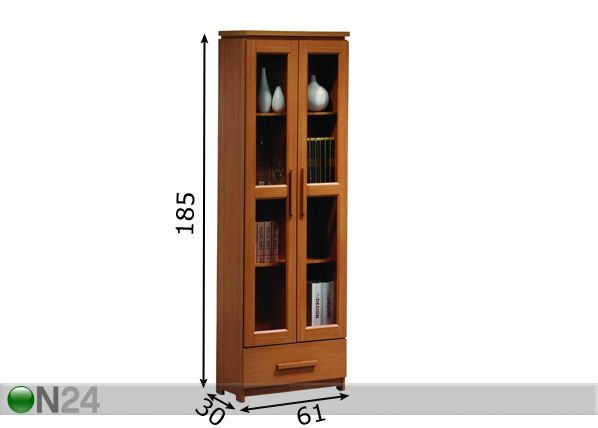 Lasiovikaappi NOORA -575 mitat