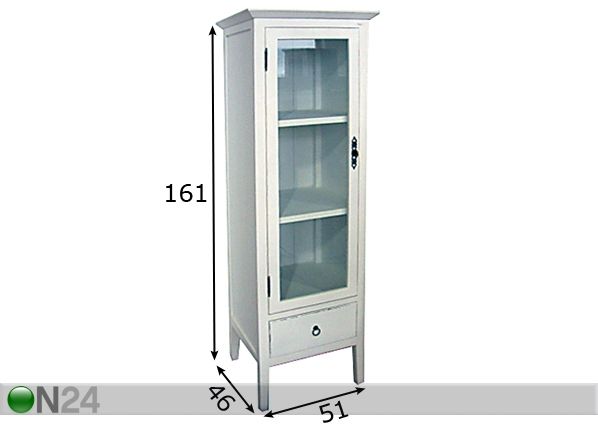 Lasiovikaappi SNOW-51 mitat