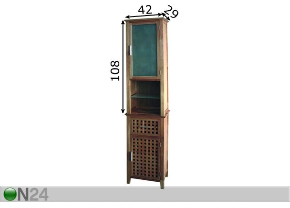 Lasiovikaappi WALNUT -22 mitat