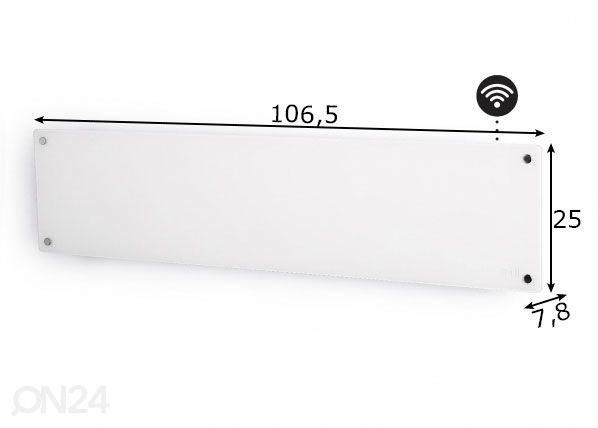 Lasipaneeli WIFI-patteri Mill Steel GL800LWIFI3 mitat