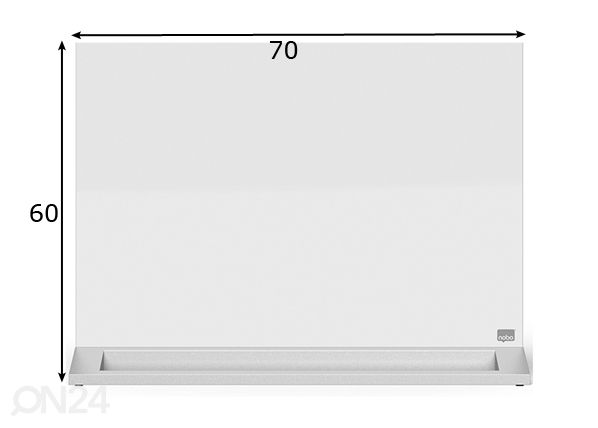 Lasitaulu magneettipinnalla Nobo diamond 57" (laajakulma, valkoinen) 126x71 cm mitat
