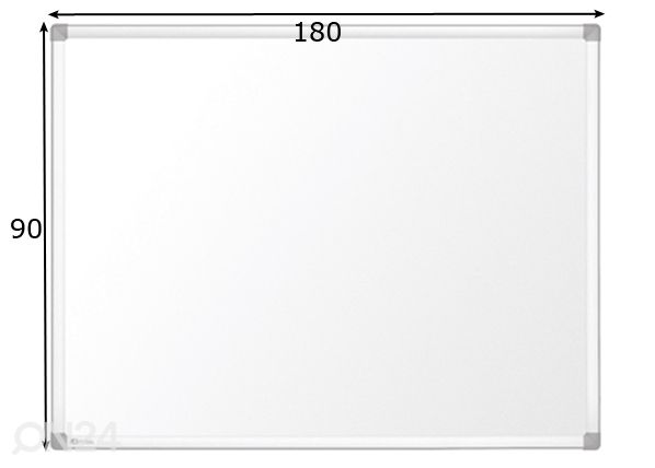 Lasitaulu magneettipinnalla Nobo diamond prestige enamel (alum.kehys, emalipinta) 180x90 cm mitat
