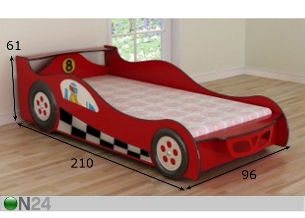 Lasten autosänky CART II 93x190 cm mitat