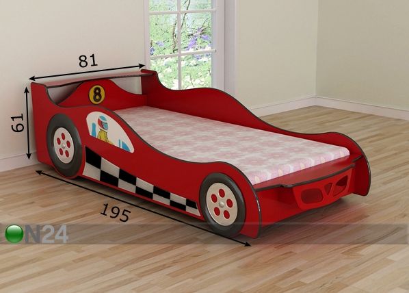 Lasten autosänky + patja CART mitat