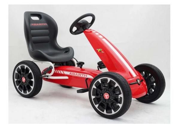 Lasten Karting-auto polkimilla Abarth punainen