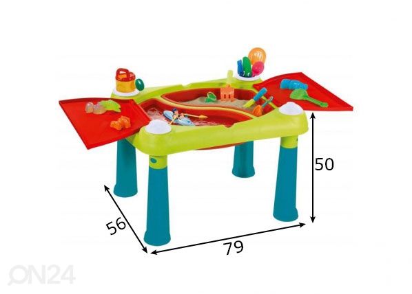 Lasten leikkipöytä Keter Creativ Play mitat