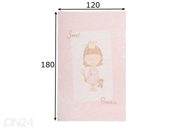 Lasten matto 120x180 cm mitat