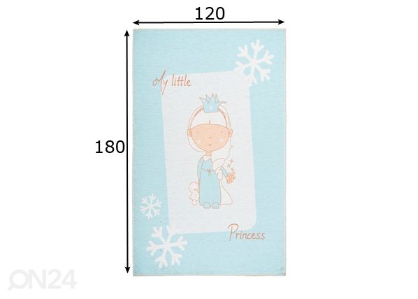 Lasten matto 120x180 cm mitat