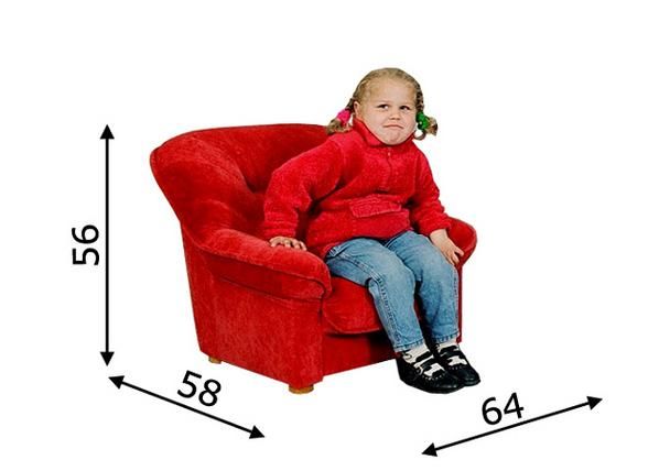 Lasten nojatuoli JANIKA mitat