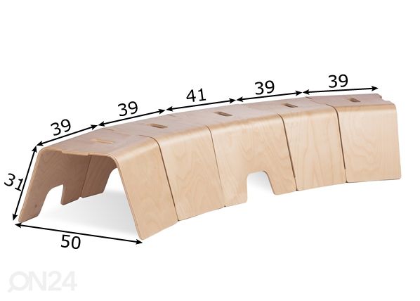 Lasten penkkisarja MOOSE mitat