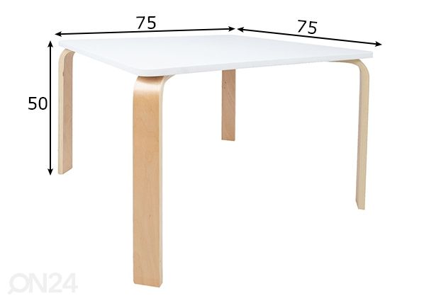 Lasten pöytä Happy mitat