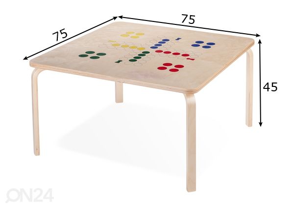 Lasten pöytä LUDO mitat