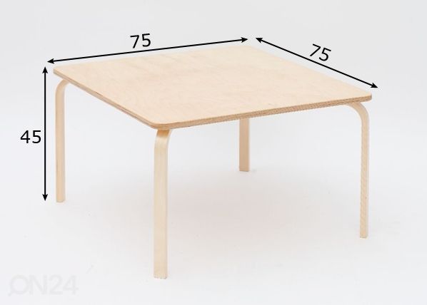 Lasten pöytä PIPPA mitat