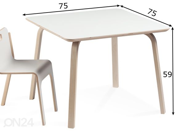 Lasten pöytä Tommy mitat