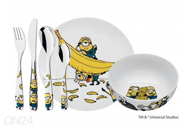 Lasten ruokailusetti WMF Minions 6-osainen
