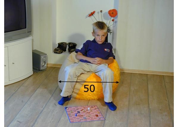 Lasten säkkituoli 55L mitat