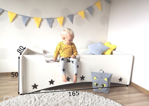 Lasten sänky Unitähti 70x155 cm mitat