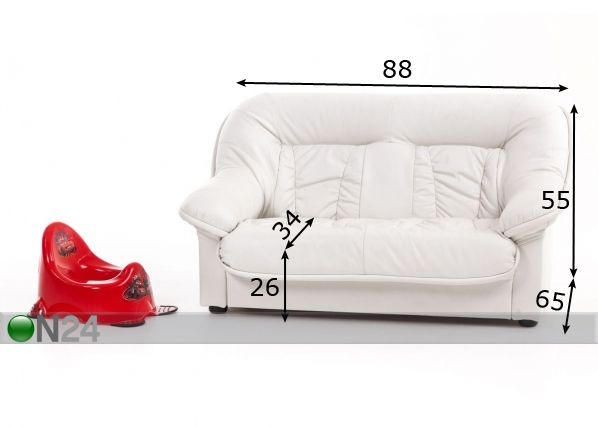 Lasten sohva Mini Spencer mitat