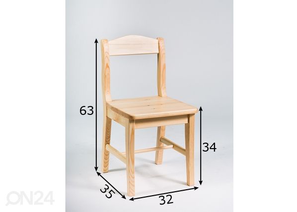 Lasten tuoli, mänty JUSS mitat