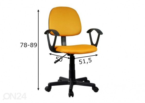 Lasten työtuoli mitat