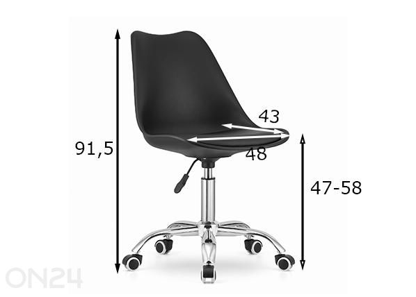 Lasten työtuoli Alba mitat