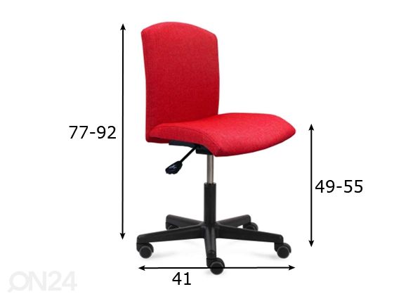 Lasten työtuoli Rico S mitat