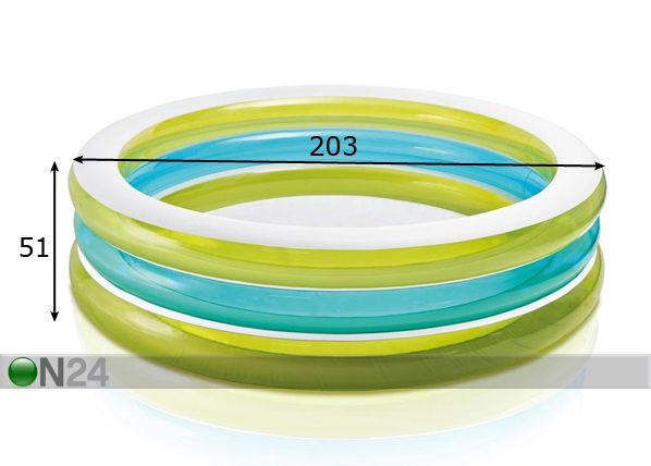 Lasten uima-allas 203x51 cm mitat