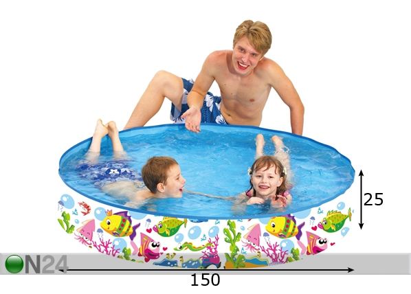 Lasten uima-allas 25x150 cm mitat