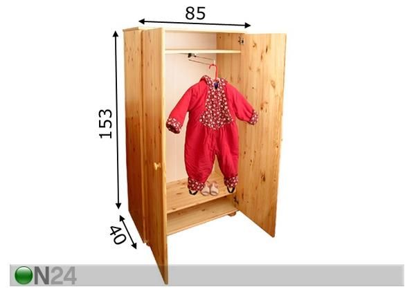 Lasten vaatekaappi NIKKE mitat