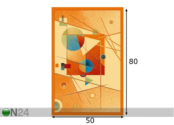 Lastenhuoneen matto FA, oranssi 50X80 CM mitat