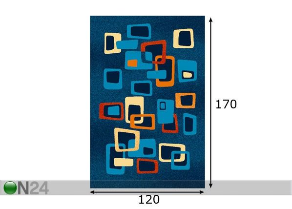 Lastenhuoneen matto FUNKY 120x170 cm mitat