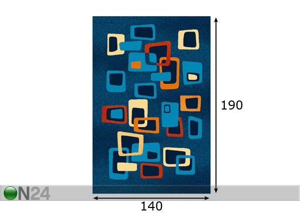Lastenhuoneen matto FUNKY 140x190 cm mitat