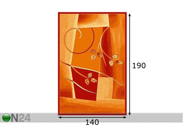 Lastenhuoneen matto GALA 140x190 cm mitat