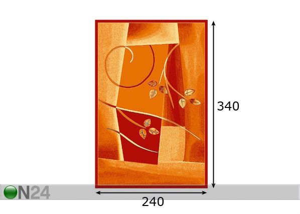 Lastenhuoneen matto GALA 240x340 cm mitat
