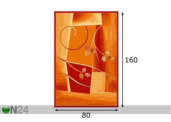 Lastenhuoneen matto GALA 80x160 cm mitat